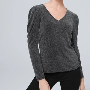 WHBM • Black & Silver Sparkle Top *NWOT*